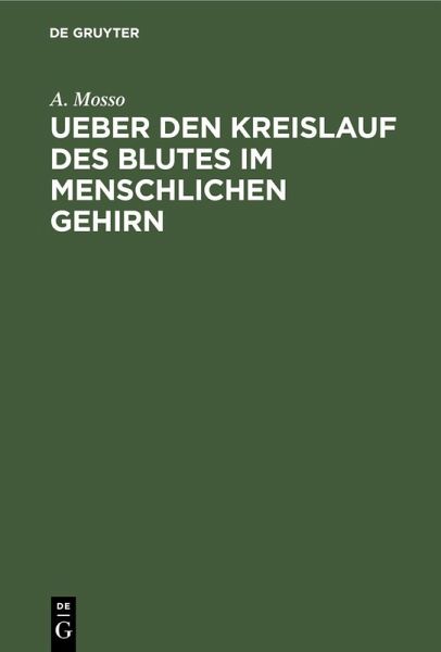 Ueber den Kreislauf des Blutes im menschlichen Gehirn (eBook, PDF)