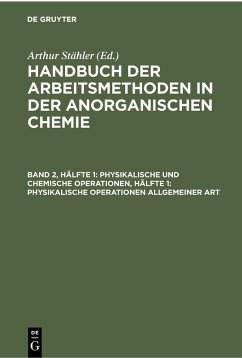 Cover Physikalische und chemische Operationen, Hälfte 1: Physikalische Operationen allgemeiner Art (eBook, PDF)