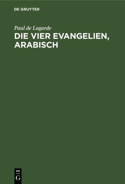 Die vier Evangelien, arabisch (eBook, PDF) Die vier Evangelien, arabisch (eBook, PDF)