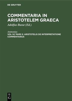 Cover Aristotelis de interpretatione commentarius (eBook, PDF)