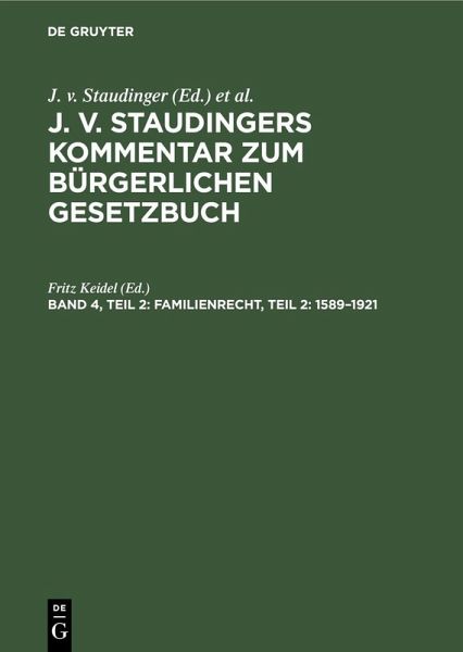 Familienrecht, Teil 2: 1589-1921 (eBook, PDF) Familienrecht, Teil 2: 1589-1921 (eBook, PDF)
