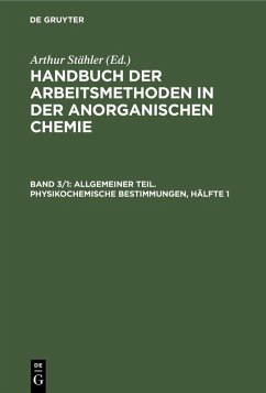 Allgemeiner Teil. Physikochemische Bestimmungen, Hälfte 1 (eBook, PDF)