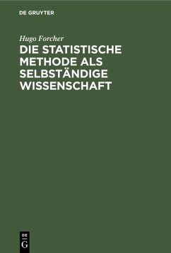 Cover Die statistische Methode als selbständige Wissenschaft (eBook, PDF)