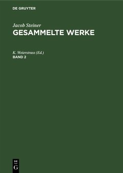 Cover Jacob Steiner: Gesammelte Werke. Band 2 (eBook, PDF)