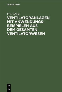 Cover Ventilatoranlagen mit Anwendungsbeispielen aus dem gesamten Ventilatorwesen (eBook, PDF)