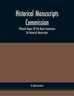 Cover Historical Manuscripts Commission; Fifteenth Report Of The Royal Commission On Historical Manuscripts