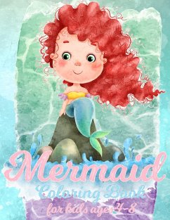Mermaid Coloring Book For Kids Ages 4-8 - Happy Hour Coloring