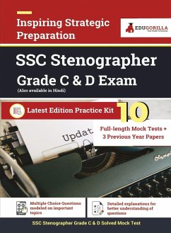 SSC Stenographer Grade C and D Exam 2023 (English Edition) - 8 Full Length Mock Tests and 3 Previous Year Papers (2200 Solved Questions) with Free Access to Online Tests - Edugorilla Prep Experts