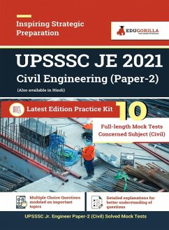 UPSSSC JE Civil Engineering (Paper II) Concerned Subject (Civil and Structural) Exam 2023 - 10 Full Length Mock Tests (1200 Solved Questions) with Free Access to Online Tests - Edugorilla Prep Experts