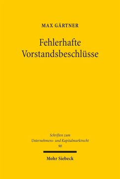 Fehlerhafte Vorstandsbeschlüsse (eBook, PDF) - Gärtner, Max