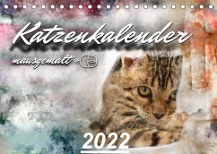Katzenkalender mausgemalt (Tischkalender 2022 DIN A5 quer) von Sylvio  Banker - Kalender portofrei bestellen