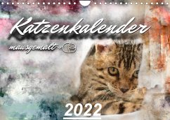 Katzenkalender mausgemalt (Wandkalender 2022 DIN A4 quer) - Banker, Sylvio