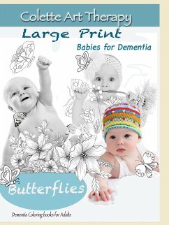 Butterflies. Dementia coloring books for Adults - Art Therapy, Colette