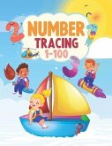 Number Tracing 1-100: Beginner Math Preschool Learning Activity Number Tracing Worksheets For Kindergarten And Preschool Kids 3-5