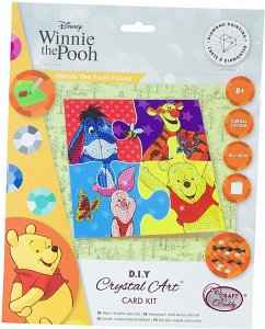 Craft Buddy CCK-DNY806 - Crystal Art, Winnie The Pooh Puzzle,18x18cm, Multi