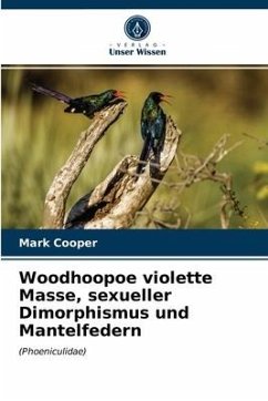 Woodhoopoe violette Masse, sexueller Dimorphismus und Mantelfedern - Cooper, Mark