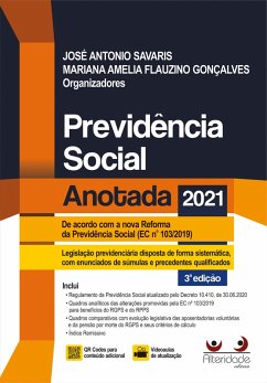 Previdência Social Anotada 3a Ed. (2021) (eBook, ePUB) - Savaris, José Antonio; Gonçalves, Maria Amélia Flauzino