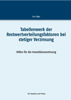 Tabellenwerk der Restwertverteilungsfaktoren bei stetiger Verzinsung (eBook, PDF)