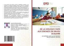 DE LA VIOLENCE FAITE AUX ENFANTS EN MILIEU SCOLAIRE - MALANGO, André KASONGO