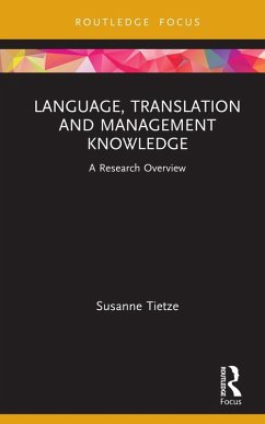Language, Translation and Management Knowledge (eBook, ePUB) - Tietze, Susanne