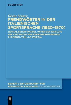 Fremdwörter in der italienischen Sportsprache (1920-1970) (eBook, PDF) - Seymer, Gesine