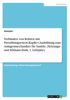 Verbinden von Rohren mit Pressfittingsystem Kupfer (Ausbildung zum Anlagenmechaniker für Sanitär-, Heizungs- und Klimatechnik, 1. Lehrjahr)