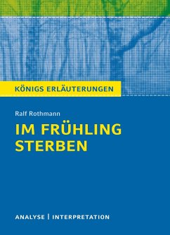 Im Frühling sterben von Ralf Rothmann - Rothmann, Ralf