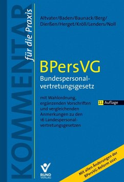 BPersVG - Bundespersonalvertretungsgesetz - Altvater, Lothar;Baden, Eberhard;Baunack, Sebastian