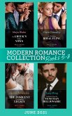 Modern Romance June 2021 Books 5-8: The Greek's Hidden Vows / My Forbidden Royal Fling / The Innocent Carrying His Legacy / Invitation from the Venetian Billionaire (eBook, ePUB)