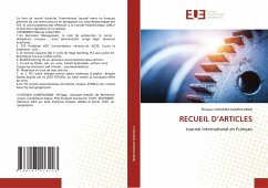 Cover RECUEIL D'ARTICLES