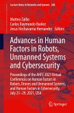 Advances in Human Factors in Robots, Unmanned Systems and Cybersecurity