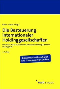 Die Besteuerung internationaler Holdinggesellschaften (eBook, PDF) - Bader, Axel D.; Oppel, Florian