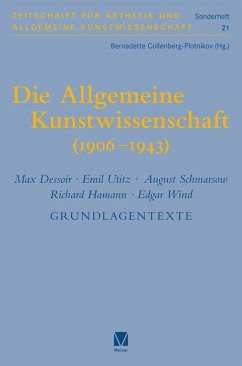 Cover Die Allgemeine Kunstwissenschaft (1906-1943). Band 2 (eBook, PDF)