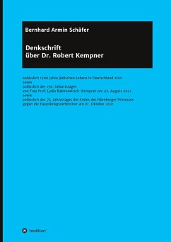 Denkschrift über Dr. Robert Kempner - Schäfer, Bernhard Armin