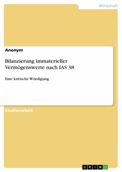 Bilanzierung immaterieller Vermögenswerte nach IAS 38 (eBook, PDF)