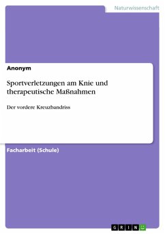 Sportverletzungen am Knie und therapeutische Maßnahmen (eBook, PDF)