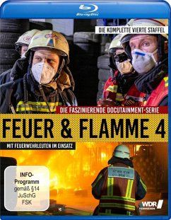 Cover Feuer und Flamme - Mit Feuerwehrmännern im Einsatz. Staffel.4, 1 Blu-ray