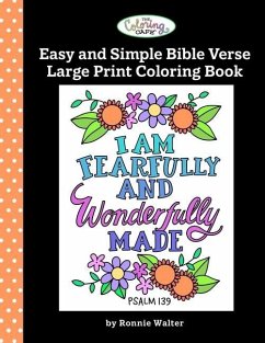 The Coloring Cafe-Easy and Simple Bible Verse Large Print Coloring Book - Walter, Ronnie