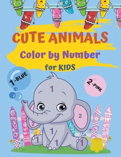 Cute Animals Color By Number For Kids - The Rainbow Rabbit