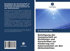 Beteiligung der Gemeinschaft an Richtlinien und Vorschriften zur Förderung von Solarsystemen an den Aktienmärkten - Dibia, Dr Benedictta