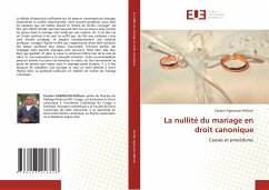 La nullité du mariage en droit canonique - Agenocan Bithum, Faustin