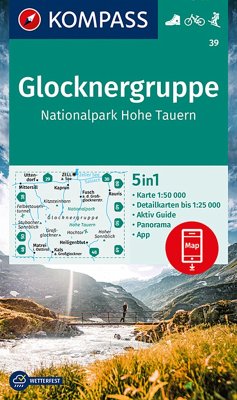 KOMPASS Wanderkarte 39 Glocknergruppe, Nationalpark Hohe Tauern 1:50.000
