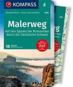 KOMPASS Wanderführer Malerweg - Auf den Spuren der Romantiker durch die Sächsische Schweiz, 18 Touren - Pollmann, Bernhard