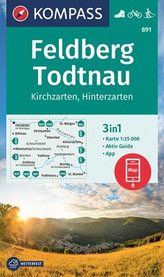 KOMPASS Wanderkarte 891 Feldberg, Todtnau, Kirchzarten, Hinterzarten 1:25.000