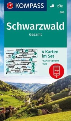 KOMPASS Wanderkarten-Set 888 Schwarzwald Gesamt (4 Karten) 1:50.000