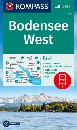 KOMPASS Wanderkarte 1a Bodensee West 1:50.000 KOMPASS Wanderkarte 1a Bodensee West 1:50.000