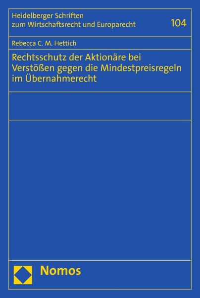 Rechtsschutz der Aktionäre bei Verstößen gegen die Mindestpreisregeln im Übernahmerecht (eBook, PDF)