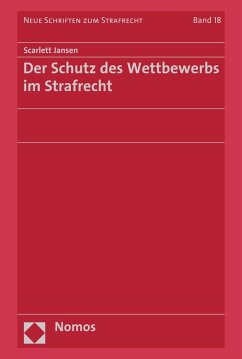 Cover Der Schutz des Wettbewerbs im Strafrecht (eBook, PDF)