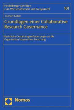 Grundlagen einer Collaborative Research Governance (eBook, PDF) - Göbel, Lennart