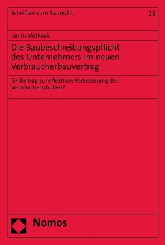 Cover Die Baubeschreibungspflicht des Unternehmers im neuen Verbraucherbauvertrag (eBook, PDF)